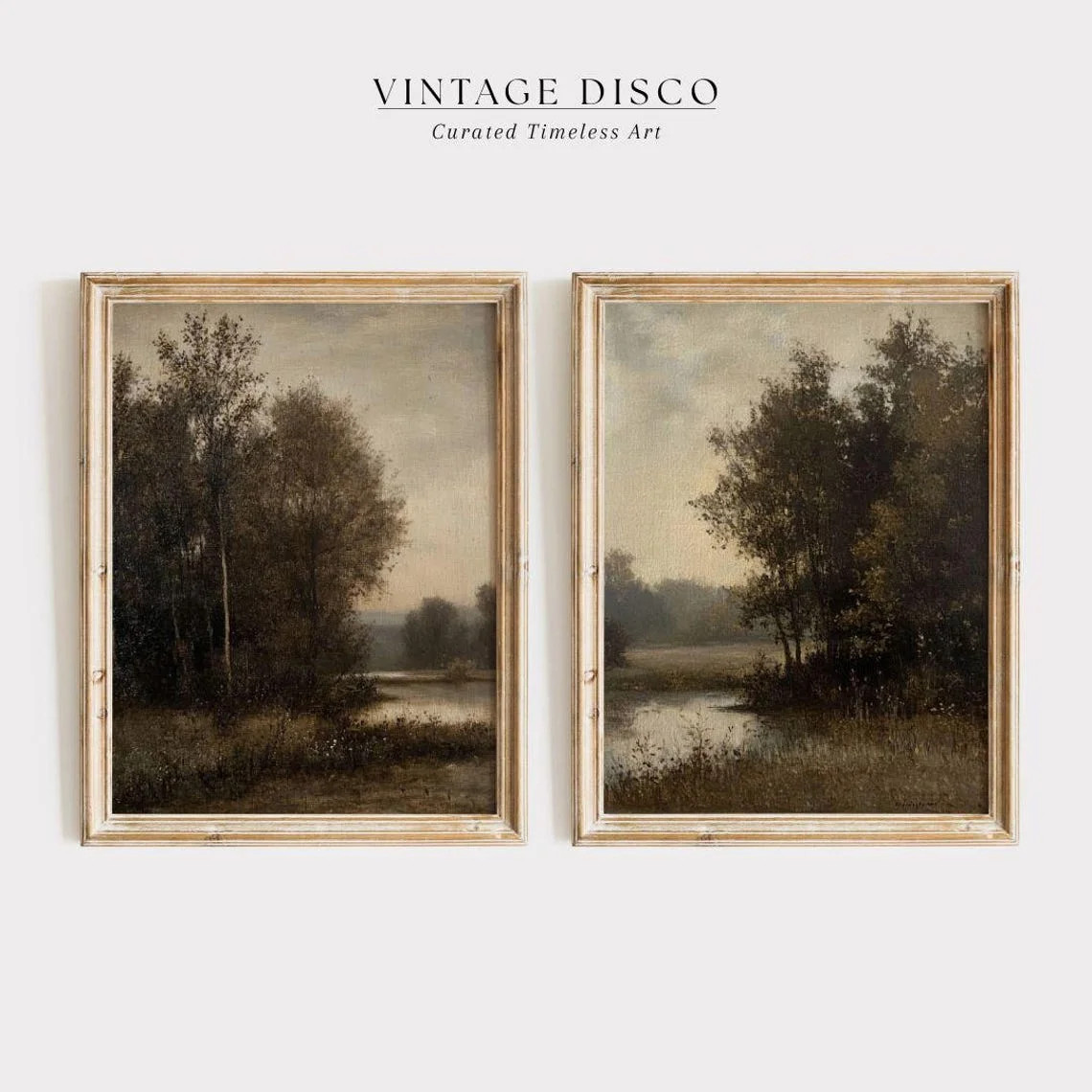 Luvia Dark Moody Fall Landscape Set Of 2 - Rustic Dark Fall Farmhouse, Muted Countryside Autumn P... | Walmart (US)