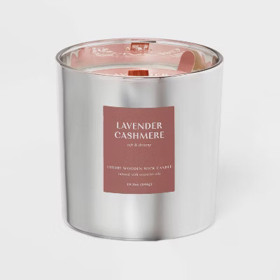 19.3oz Wooden Wick Jar Candle Lavender Cashmere - Threshold™ | Target