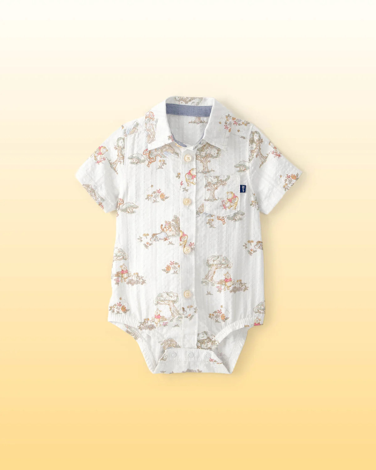White - Baby Boy Disney© Winnie the Pooh Button-Down Bodysuit - White, Selected | Carter's Inc
