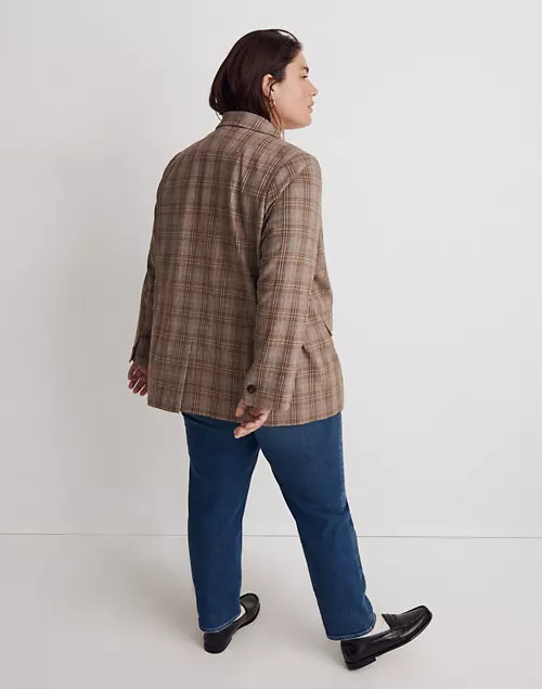 Plus Caldwell Double-Breasted Blazer in Wardlow Plaid | Madewell