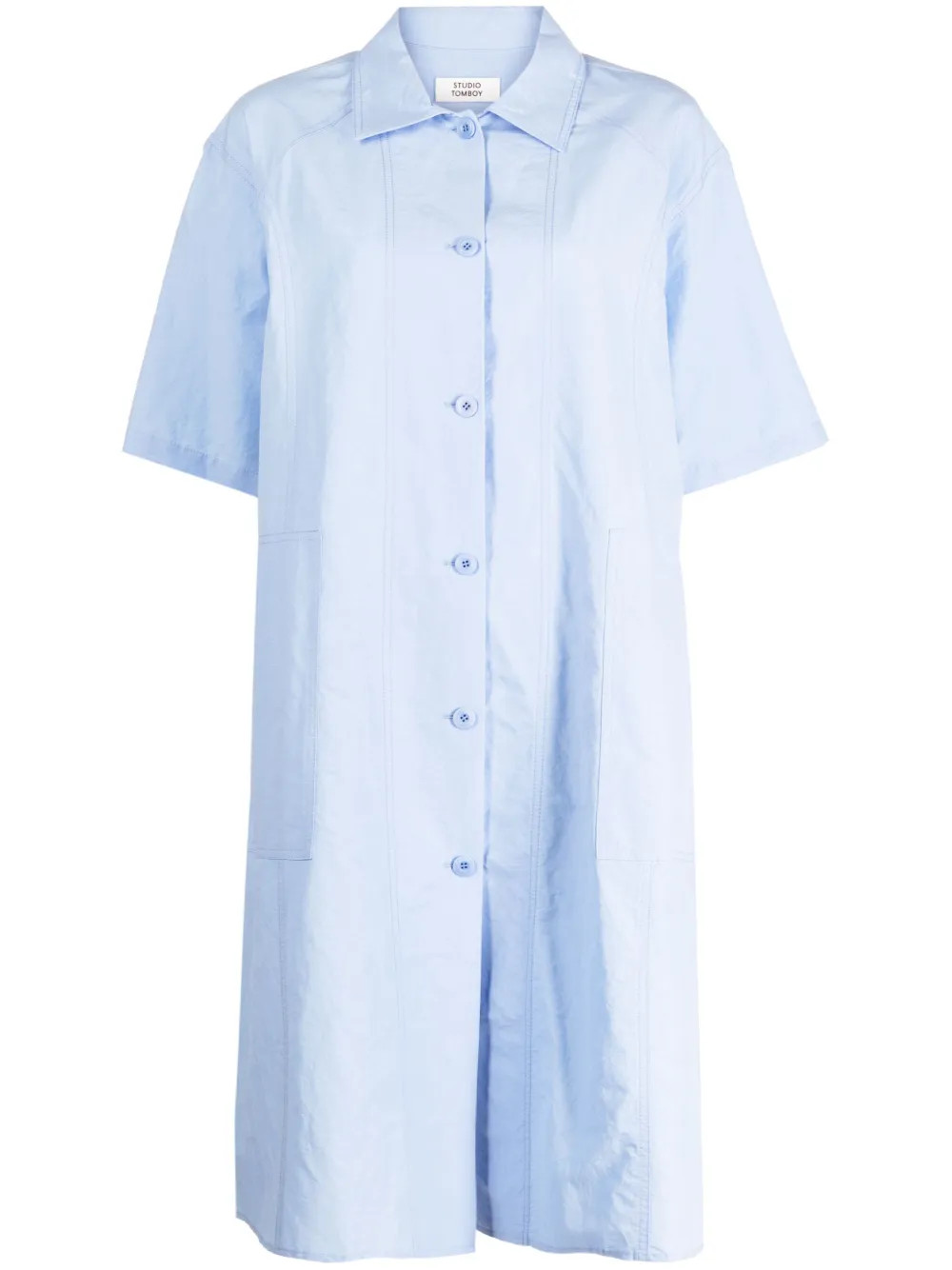 classic-collar shirt dress | Farfetch Global