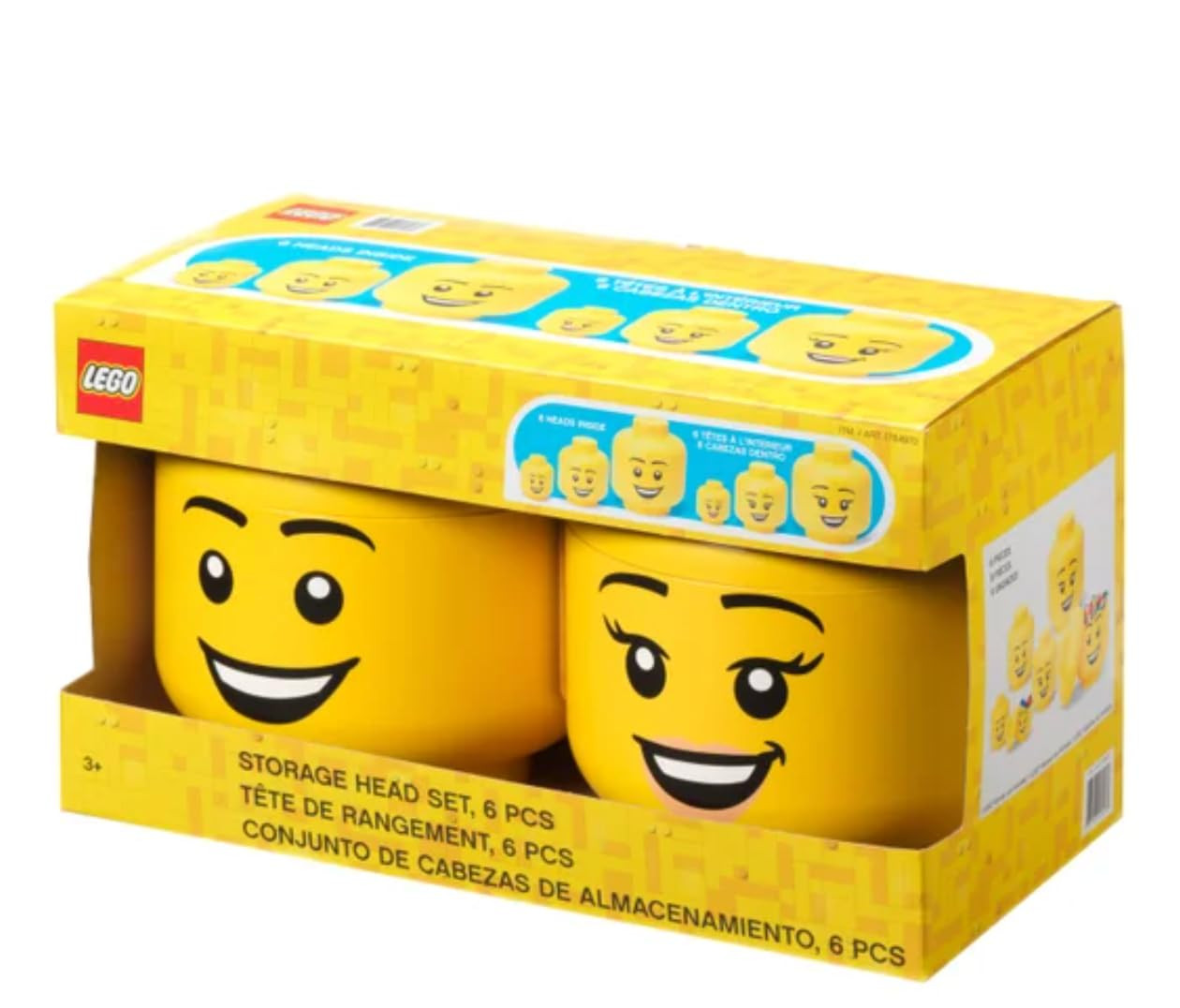 LEGO Storage Head Set, 6-Pieces | Amazon (CA)