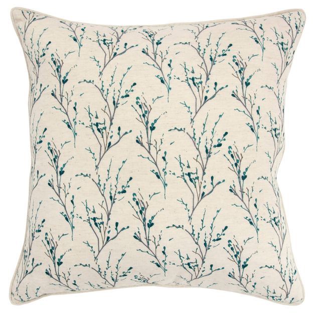 20"x20" Floral Polyester Filled Pillow - Rizzy Home | Target