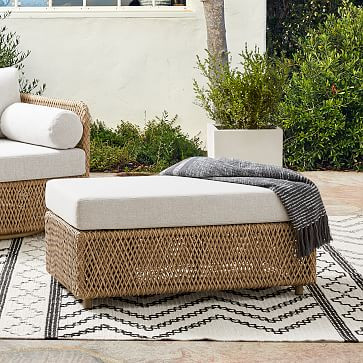 Coastal Outdoor Ottoman | West Elm (US)