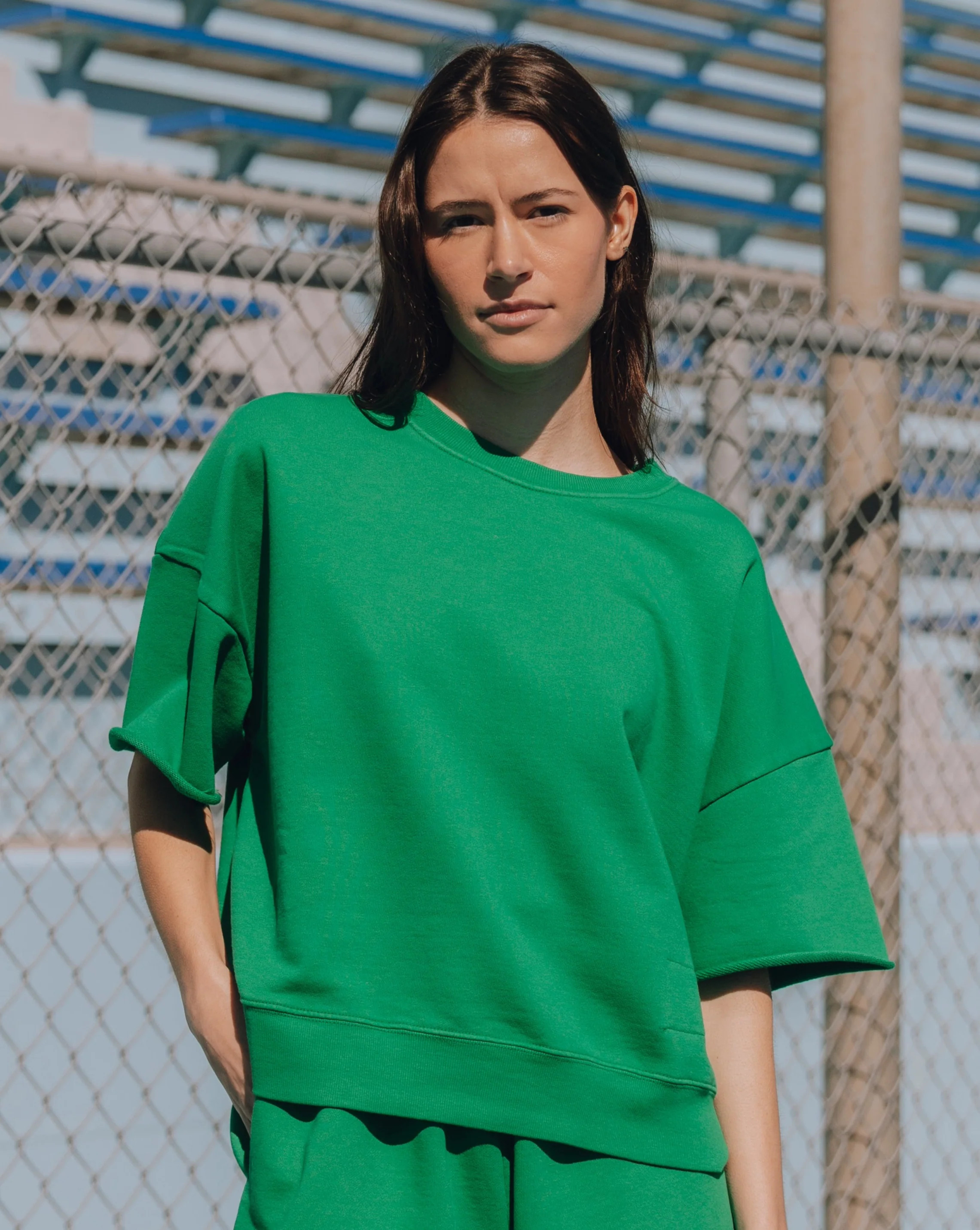 Cropped Sleeve Crew | Daily Drills