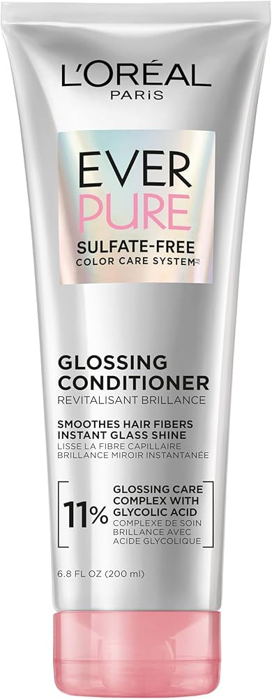 L'Oreal Paris Glossing Sulfate Free Conditioner with Glycolic Acid, Hair Care for Lasting Shine a... | Amazon (US)