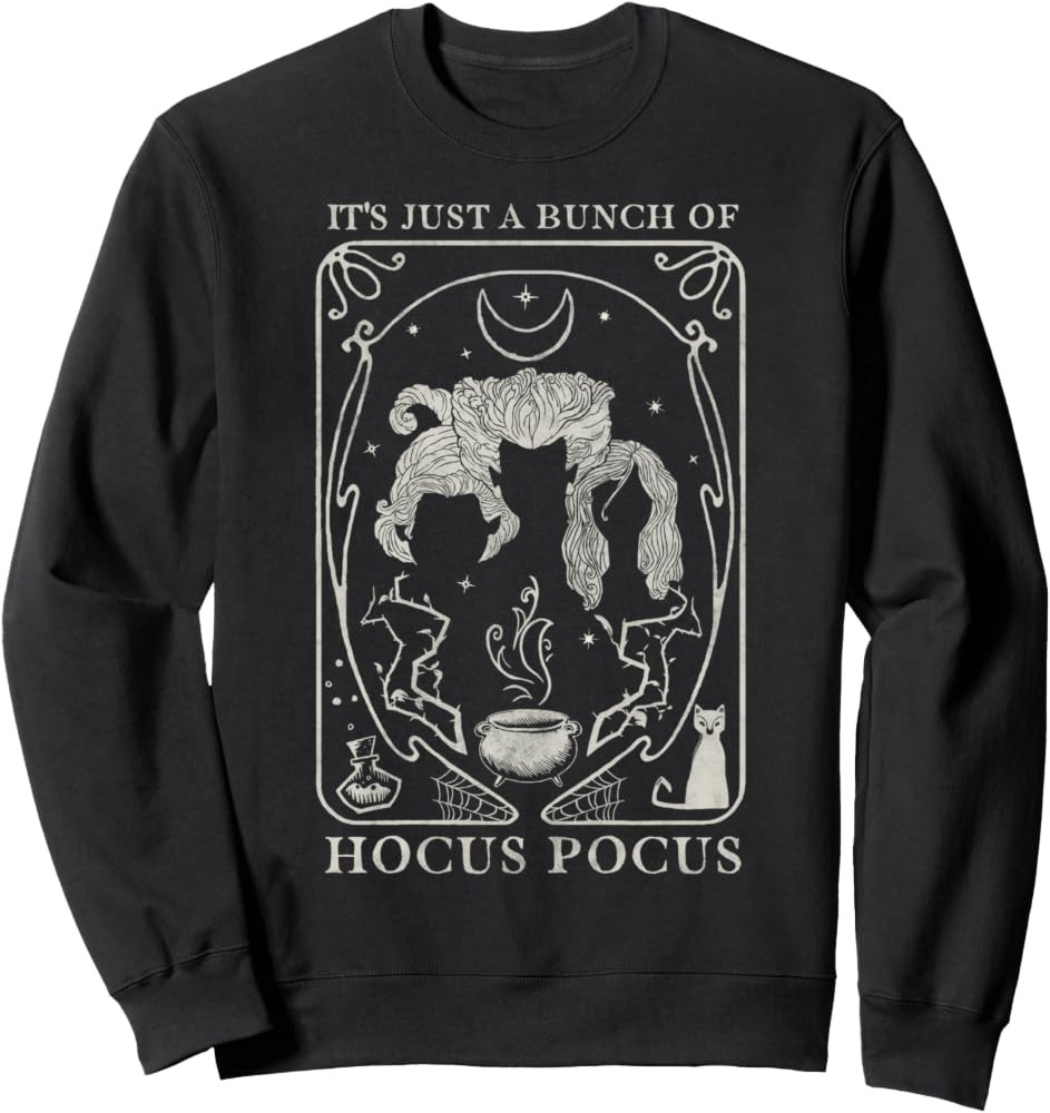 Disney Hocus Pocus Just A Bunch Of Hocus Pocus Tarot Card Sweatshirt | Amazon (US)
