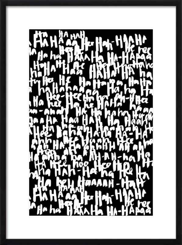 Haha Black & White | Artfully Walls