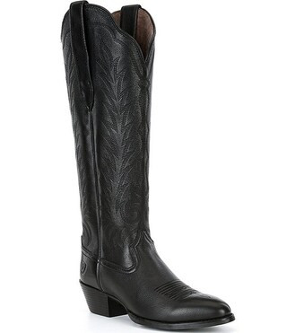 Women's Heritage R Toe Tall Stretchfit Leather Western Boots | Dillard's