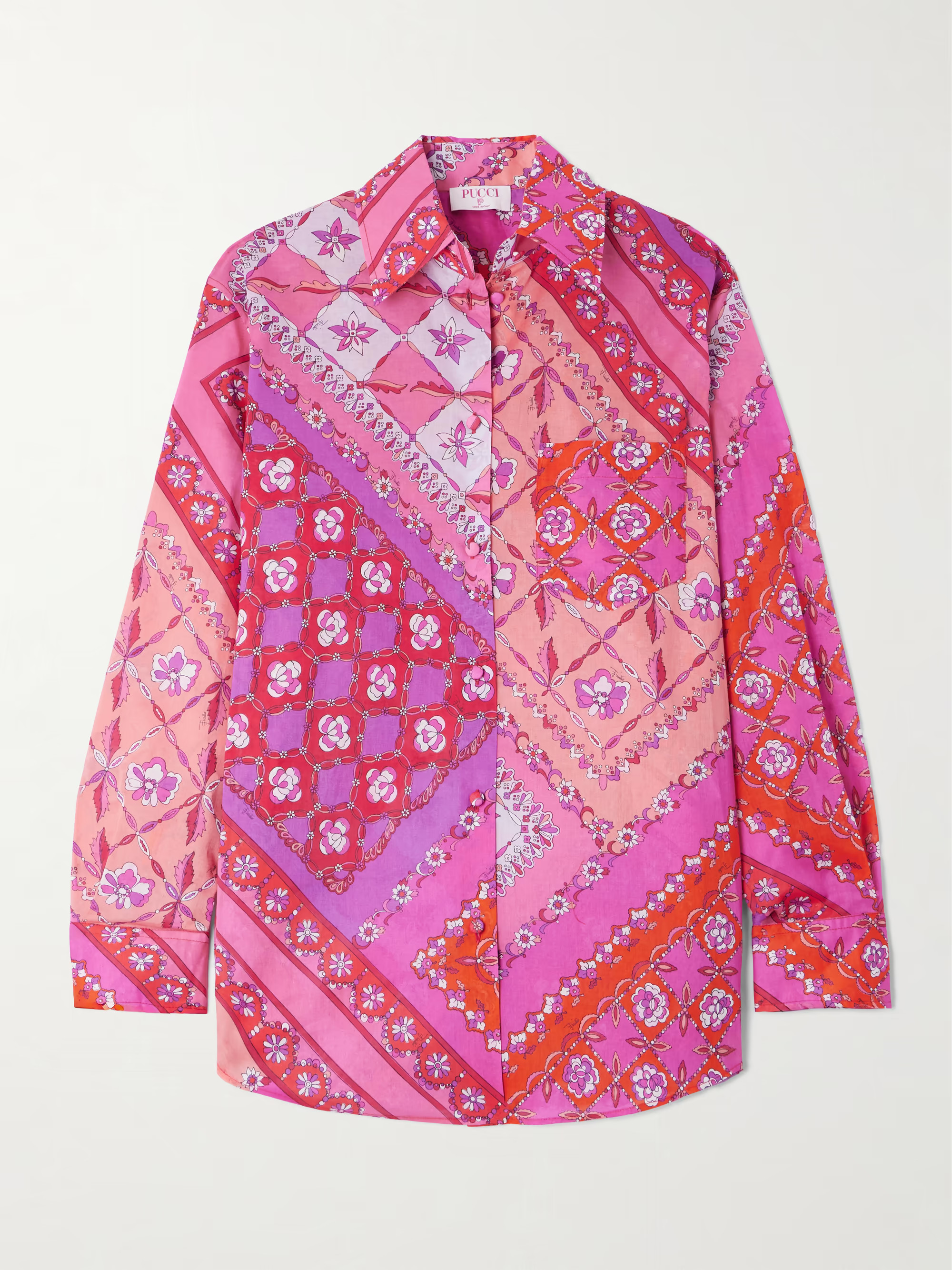 Festa oversized printed cotton-voile shirt | NET-A-PORTER (US)