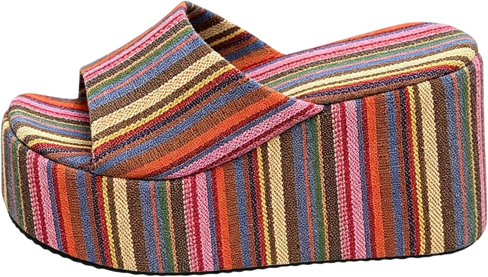 Platform Wedge Slide Sandals for Women Open Toe Slip On Mules Casual Sexy Summer Footwear for Dai... | Amazon (US)