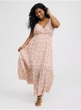 Maxi Ruffle-Sleeve Surplice Dress | Torrid (US & Canada)