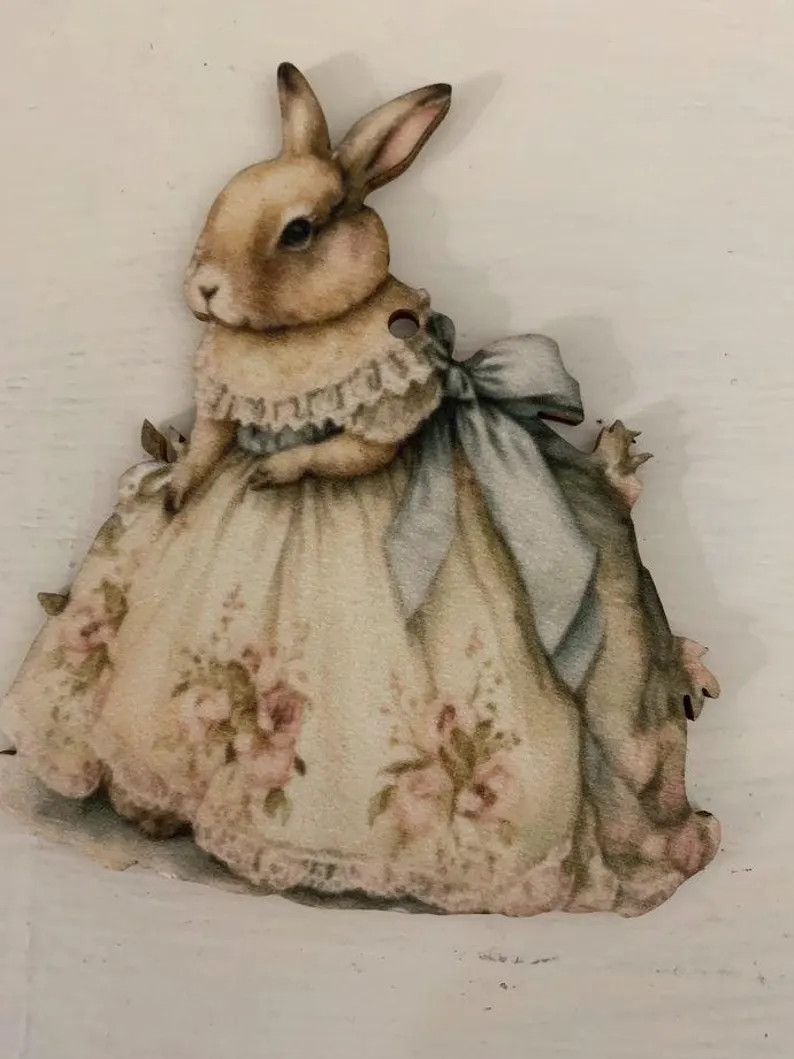 EASTER  wood mini ornaments set (B)*You will receive 12 when you purchase*Vintage  style *Wonderf... | Etsy (US)