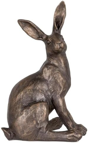 Hare Resin Statue in Bronze Finish | Bunny Rabbit Home Ornament Indoor Animal, LO22096 | Amazon (US)