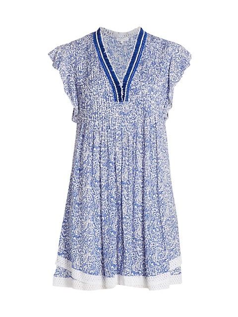 Sasha Porcelain Print Mini Dress | Saks Fifth Avenue