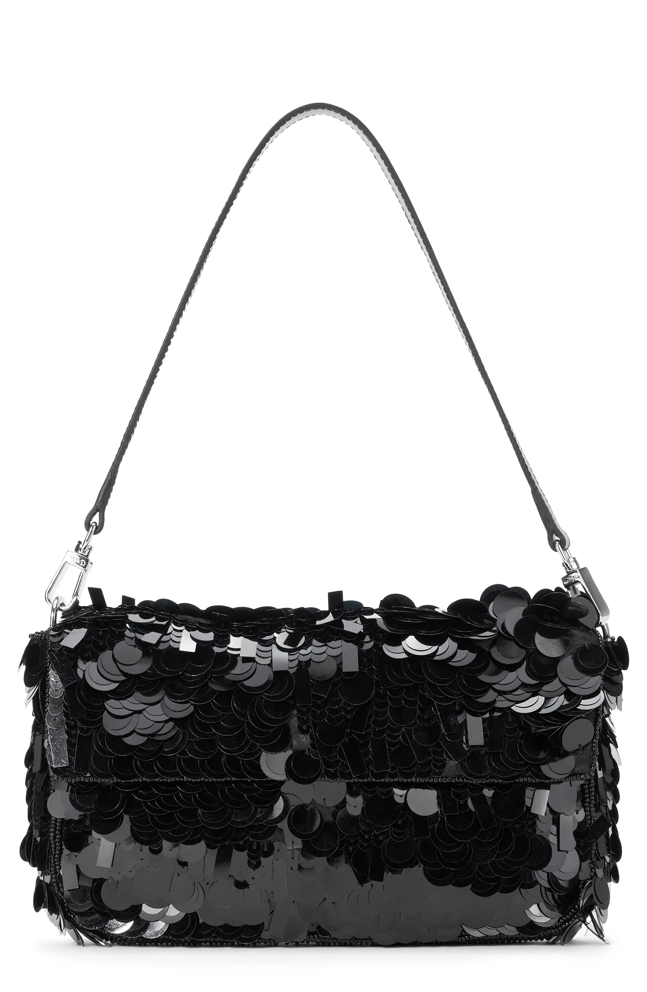 STAUD Timmy Sequin Shoulder Bag in Cacao at Nordstrom | Nordstrom