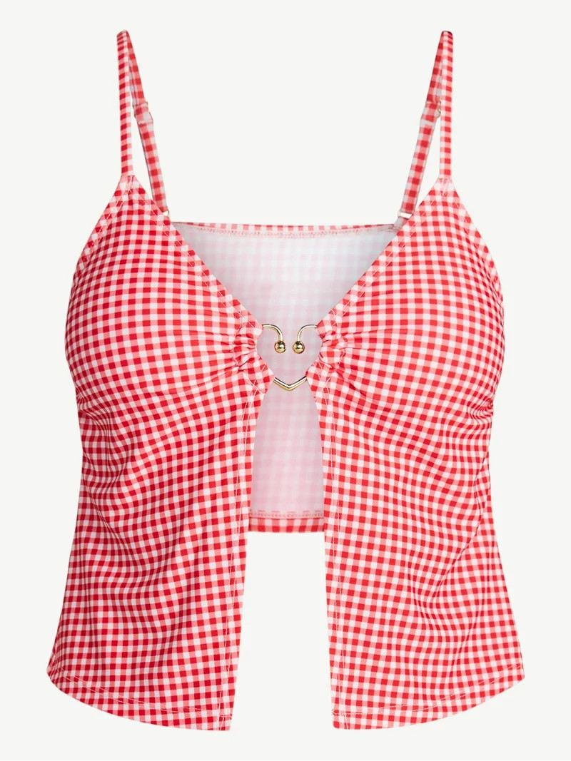 No Boundaries Bootin Babe Split Front Bikini Top, Women's XXS-XXL | Walmart (US)