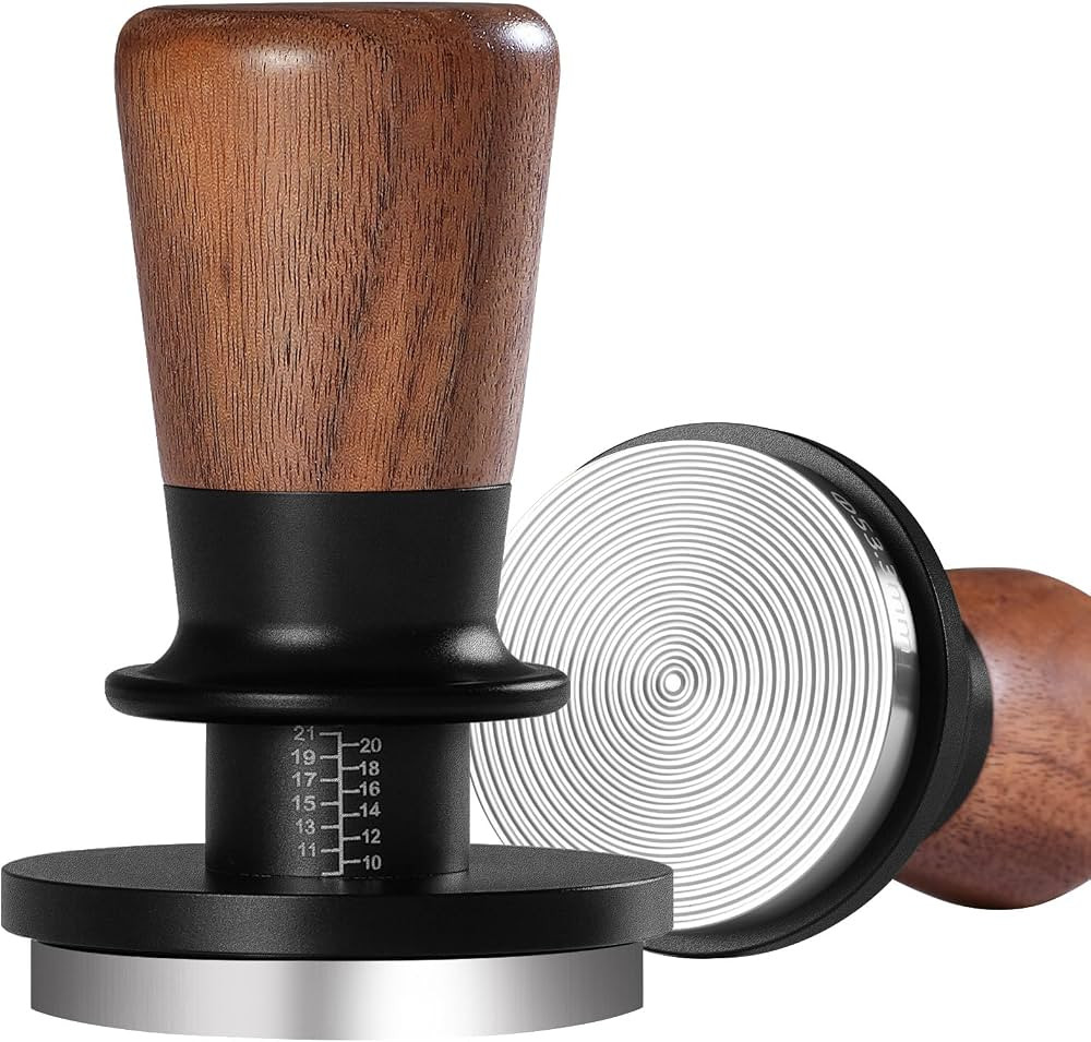 PUSEE 51mm Espresso Tamper, Calibrated Tamper with 30lbs Double Spring Loaded Tamper Walnut Wood ... | Amazon (US)