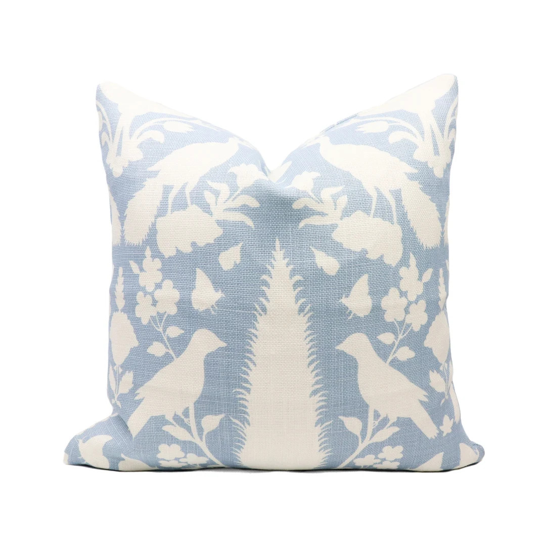 Schumacher Chenonceau pillow cover in Sky 173567 - ON BOTH SIDES // Designer pillow // High end p... | Etsy (US)