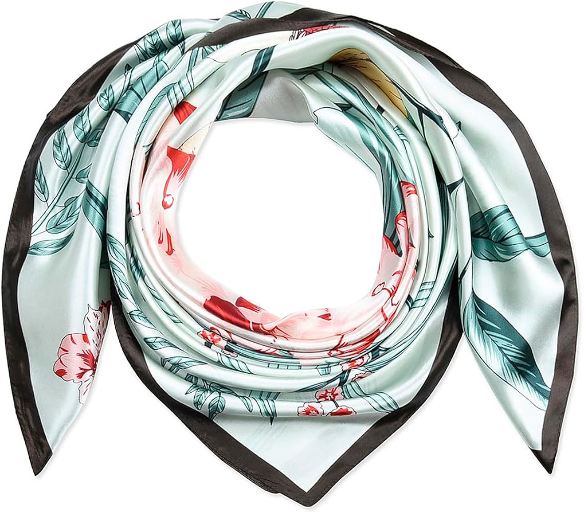 corciova 35x35 Large Square Satin Hair Scarf for Women – Silk-Feel Head Wrap, Night Protection,... | Amazon (US)