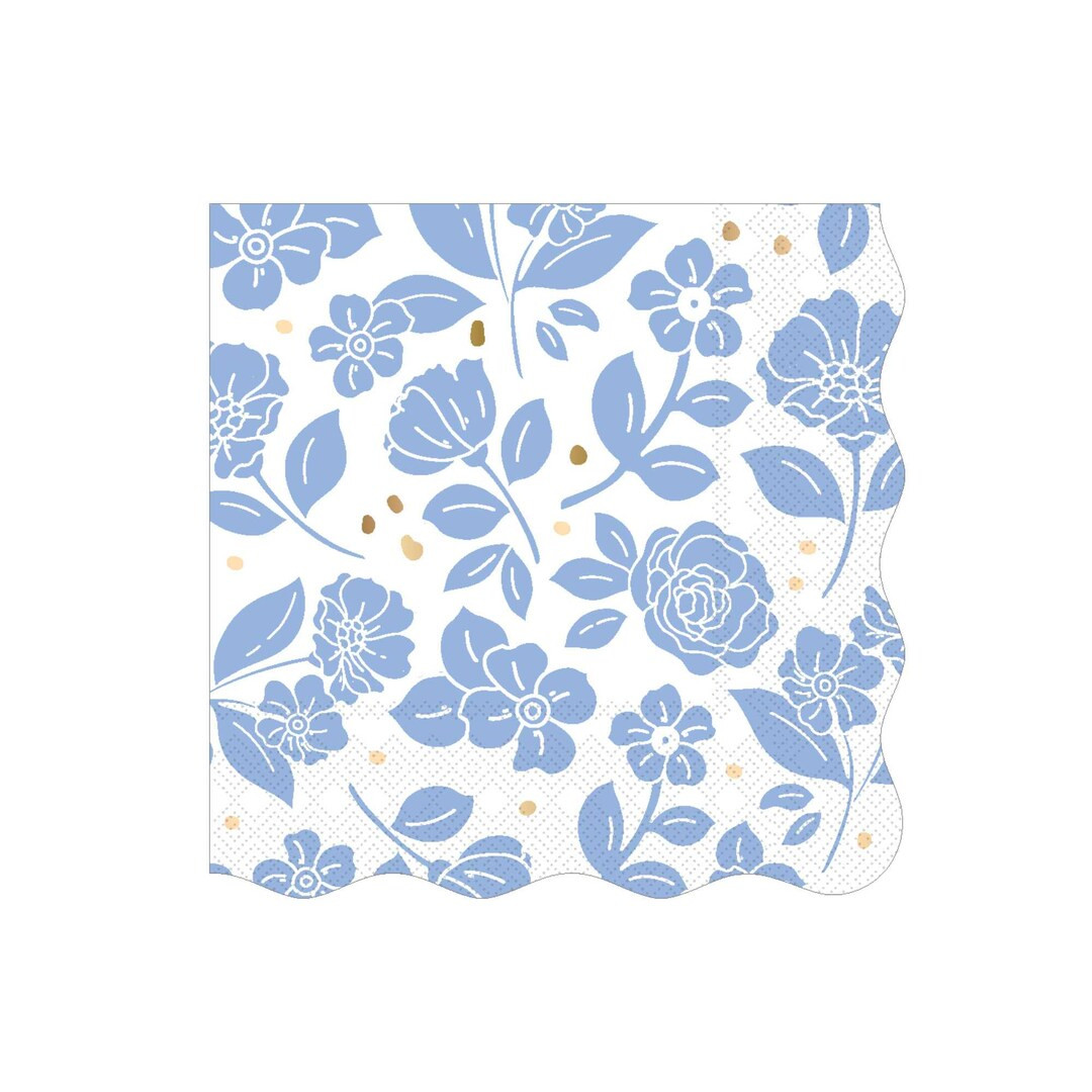 Blue Floral Dinner Napkins - Etsy | Etsy (US)