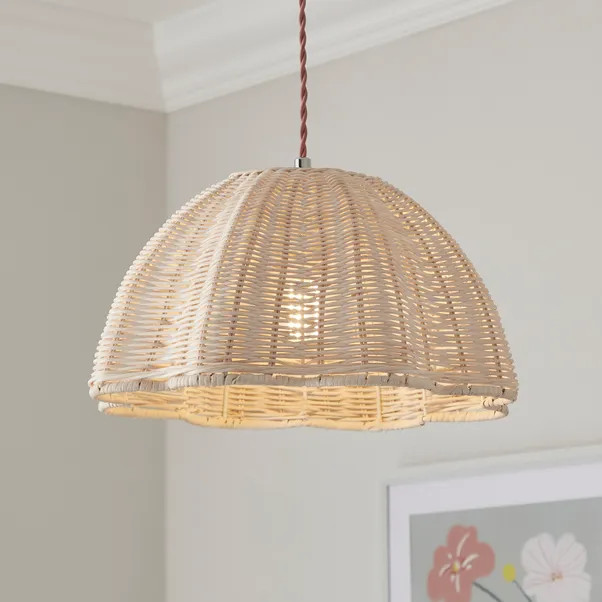 Amaria Scallop Easy Fit Pendant Shade | Dunelm