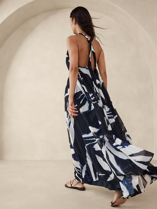 Odetta Pleated Maxi Dress | Banana Republic (US)