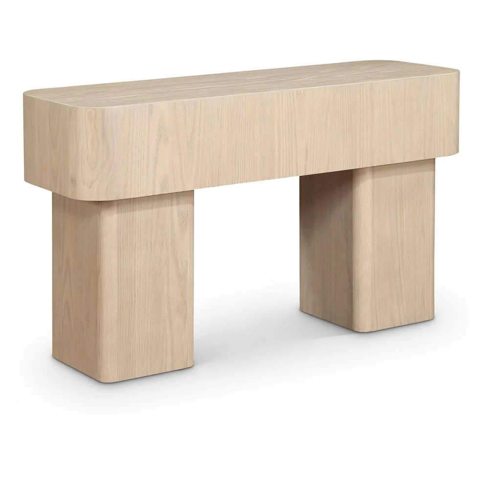 Meridian Furniture Oakmont Natural Oak Veneer Console Table | Walmart (US)