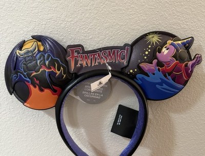 Disney Parks 2025 Fantasmic Sorcerer Mickey Ears Headband Glow In The Dark NEW! | eBay US