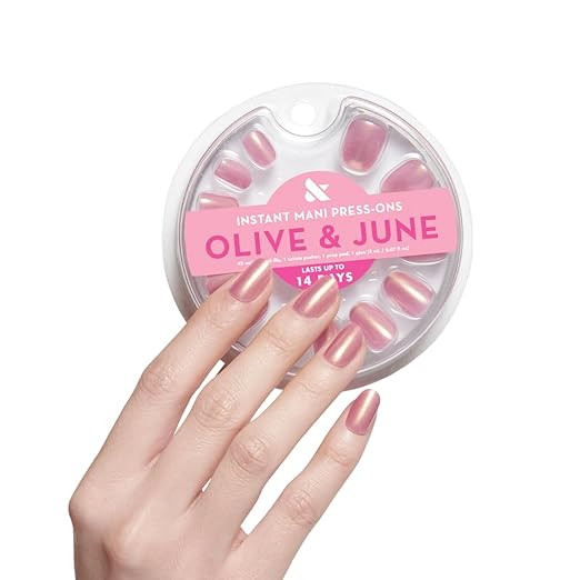 Olive & June Instant Mani Press On Nails (Glue) | 42 Fake Nails, 21 Sizes | Non-Toxic, Long-Lasti... | Amazon (US)