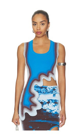 PH5 Kerry Wavy Tank Top in Blue. - size XS | Revolve Clothing (Global)