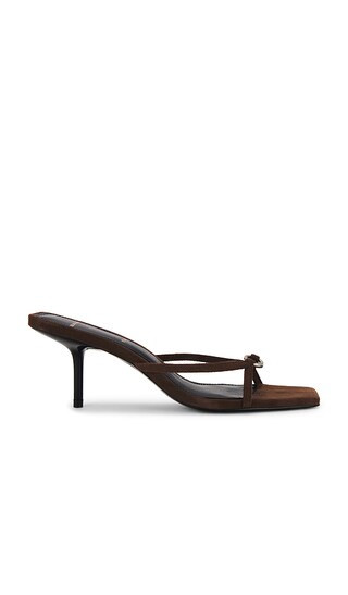Frankie 65 Heel in Brown Kid Suede | Revolve Clothing (Global)