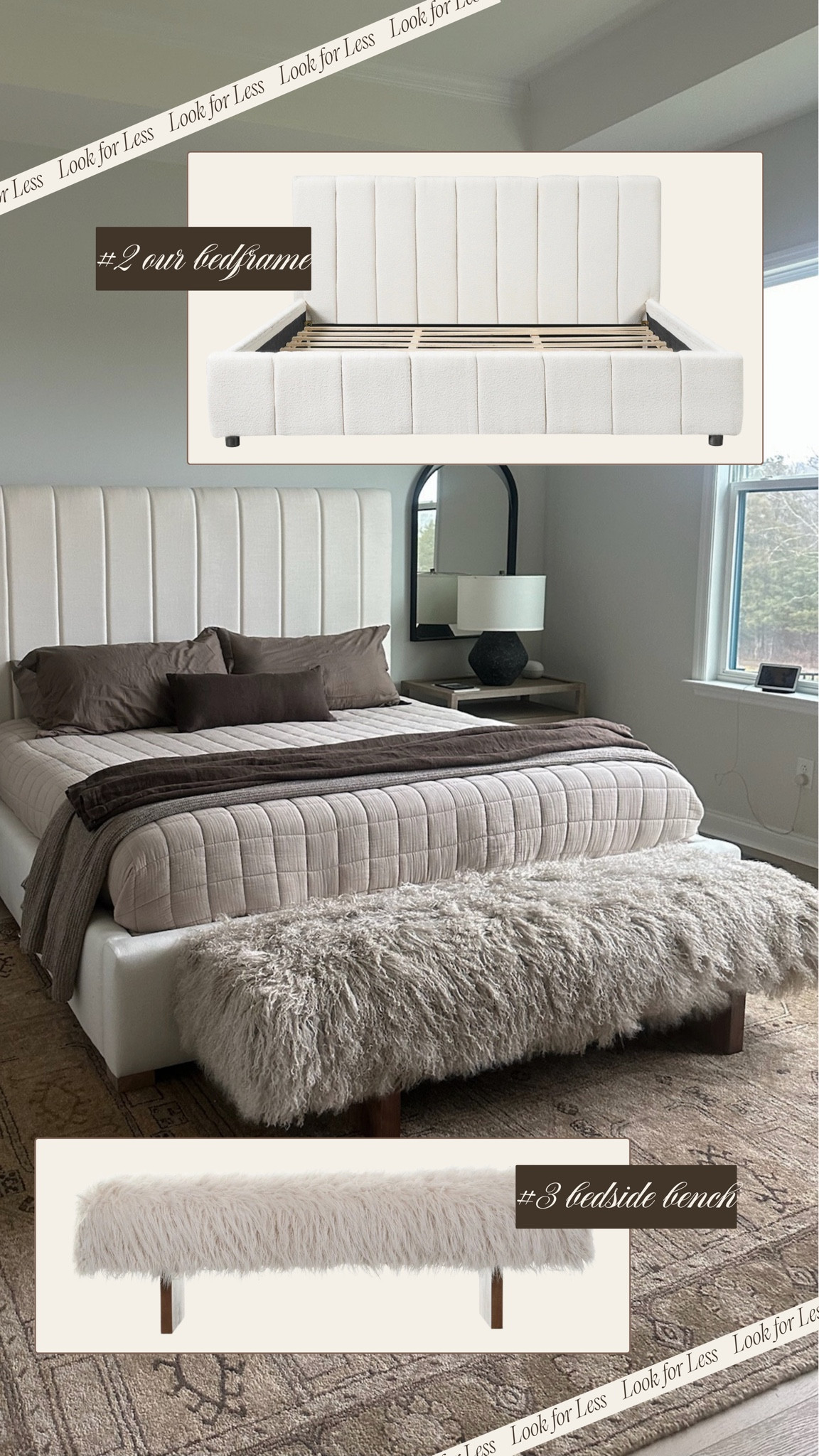 Found really similar bed frames and bench to ours in our bedroom🤎 This brand has so many good looks for less