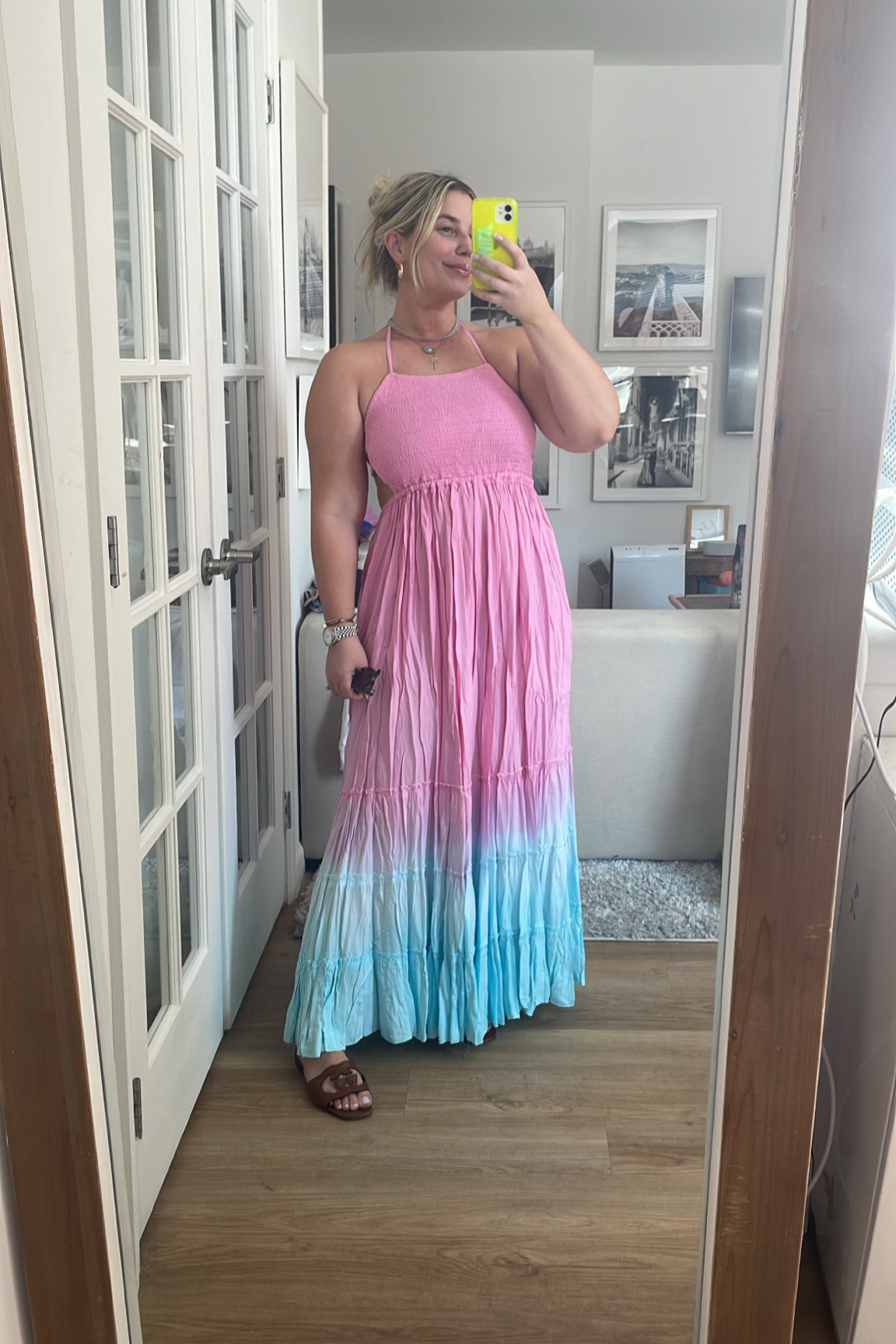 Love this pink and blue maxi with a cutout back! Perfect for summer!  

#LTKFind #LTKstyletip #LTKSeasonal