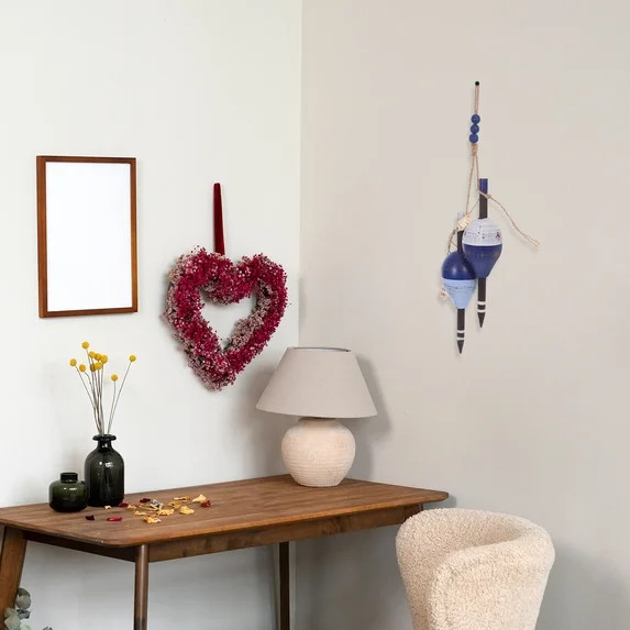 Raindrops Mediterranean Style Wooden Buoy Wall Hanging Decor with Jute Rope, Coastal Multi-Color ... | Walmart (US)