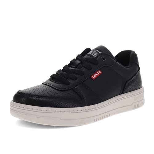 Levi's Womens Drive Lo Synthetic Leather Casual Lace Up Sneaker Shoe, Black, 6.5 M | Amazon (US)