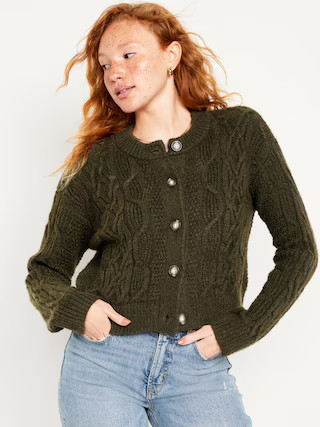 Cable-Knit Cardigan Sweater for Women | Old Navy (US)