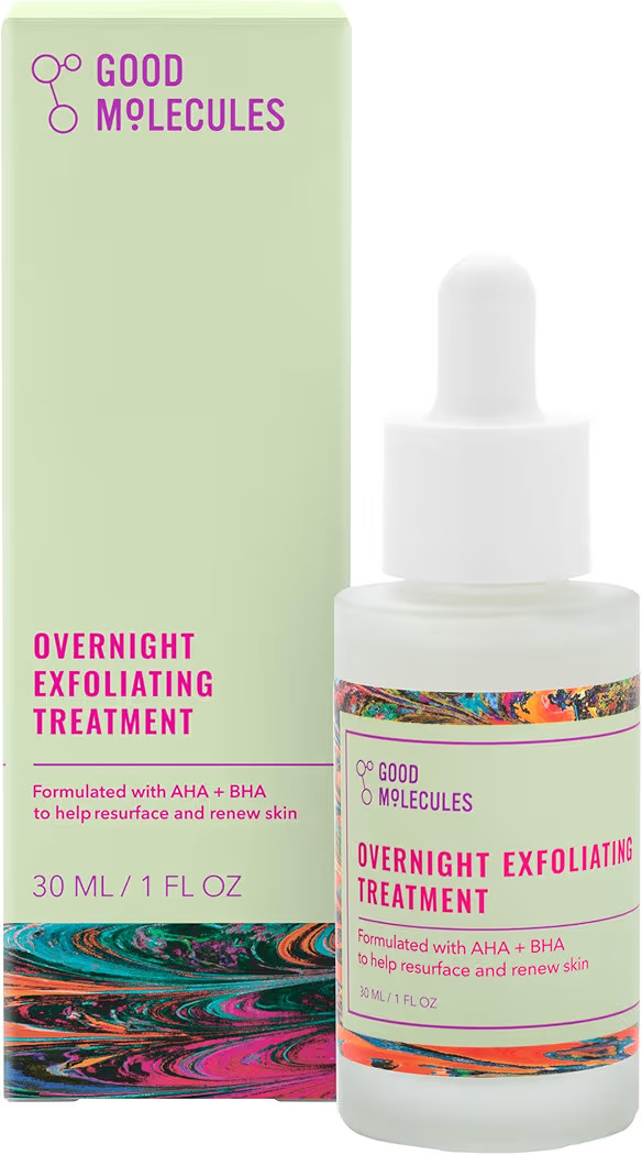 Amazon.com: Good Molecules Overnight Exfoliating Treatment - Face Exfoliator with AHA & BHA Light... | Amazon (US)