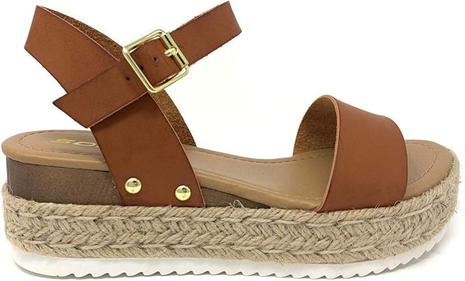 Clip Top Shoe Women's Open Toe Ankle Strap Espadrille Sandal | Amazon (US)
