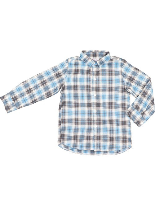 Blue And Grey Plaid Button Down Shirt - Shipping Late September | Cecil and Lou