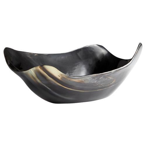 Carter Rustic Brown Horn Rectangular Tray | Kathy Kuo Home