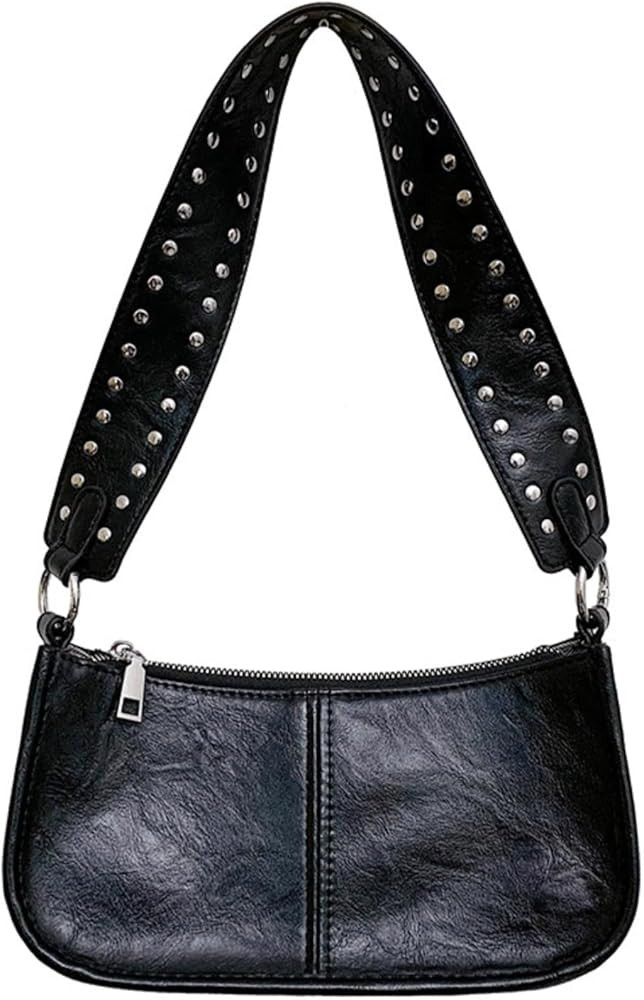 Shoulder Bag for Women Cute Trendy Purse 90s Y2k Bag Vegan Leather Handbags Crossbody Bag with 2 ... | Amazon (US)