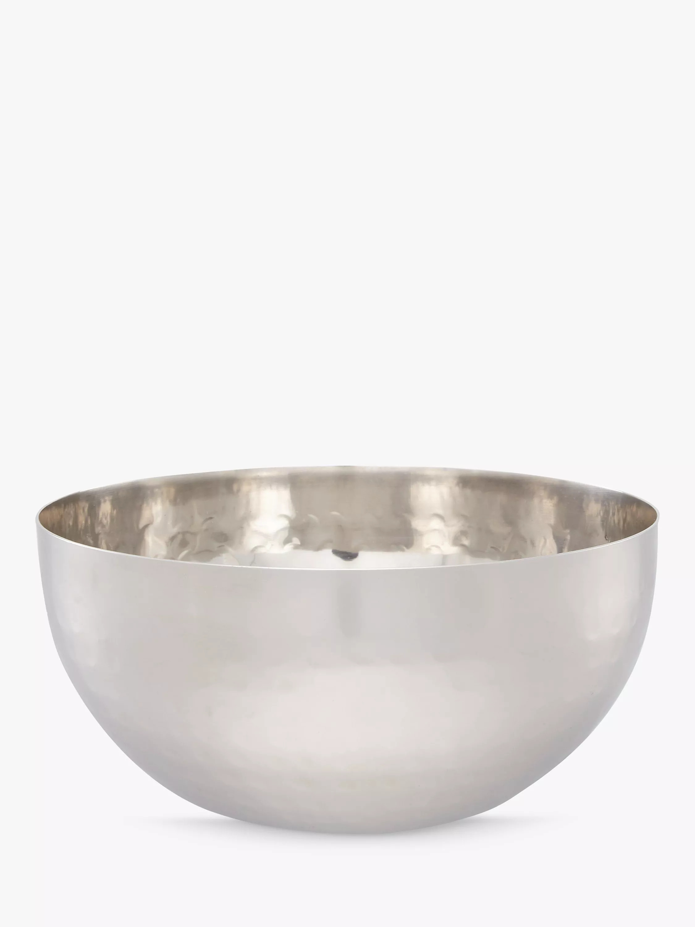 John Lewis Hammered Stainless Steel Small Serving Bowl, 12cm, Silver | John Lewis (UK)