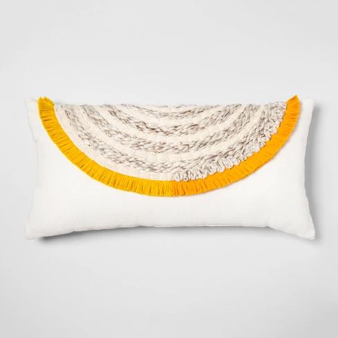 Yarn Applique Oversized Lumbar Throw Pillow Cream - Opalhouse™ | Target