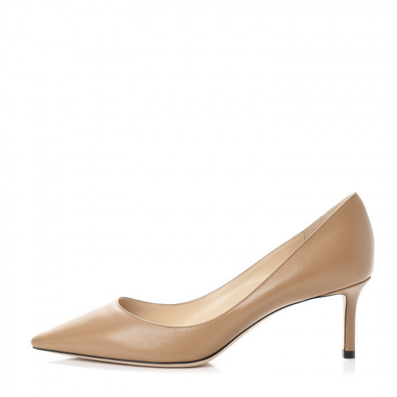JIMMY CHOO Kid Pointy Toe Romy 60 Pumps 38 Camel | Fashionphile
