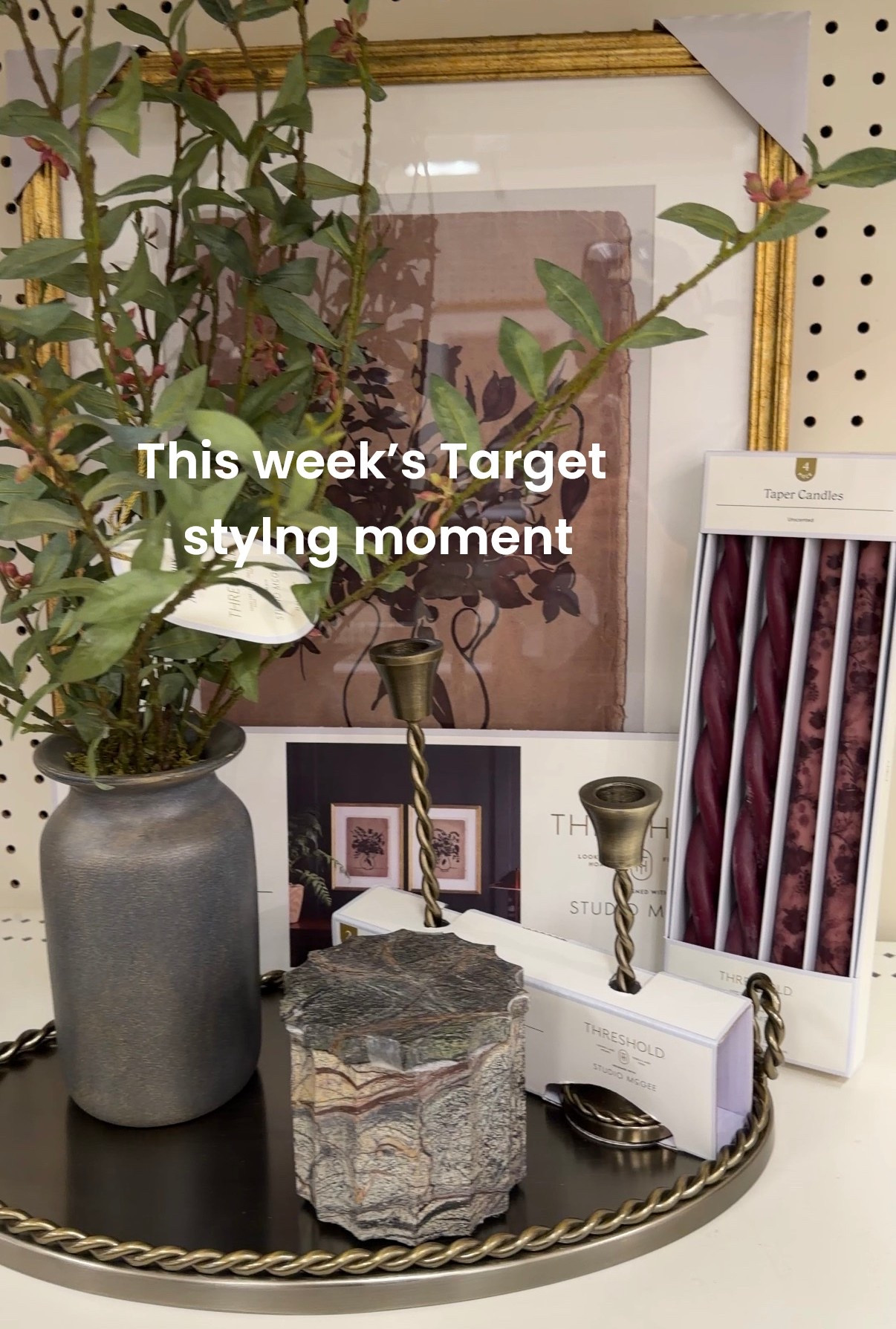 Anyone else stop & style a few things they think would look nice together?  Just us?! @Target 
#plumdecor #targethome #targetfinds #targetstyle

#LTKdayinmylife #LTKHome #LTKmomlife