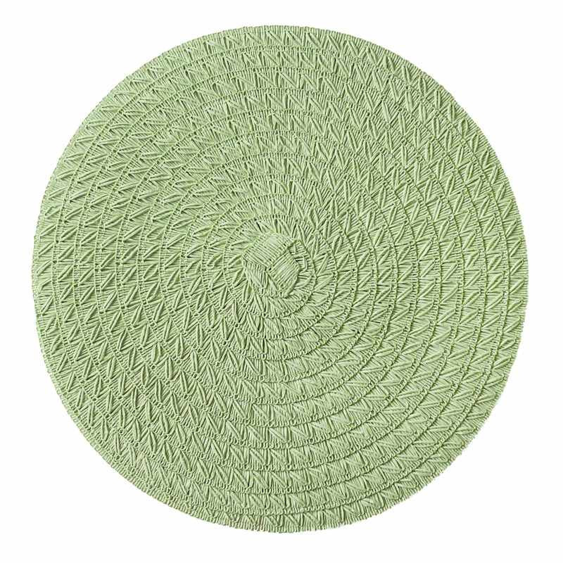 Homespun Easter Green Round Placemat, 15" | At Home
