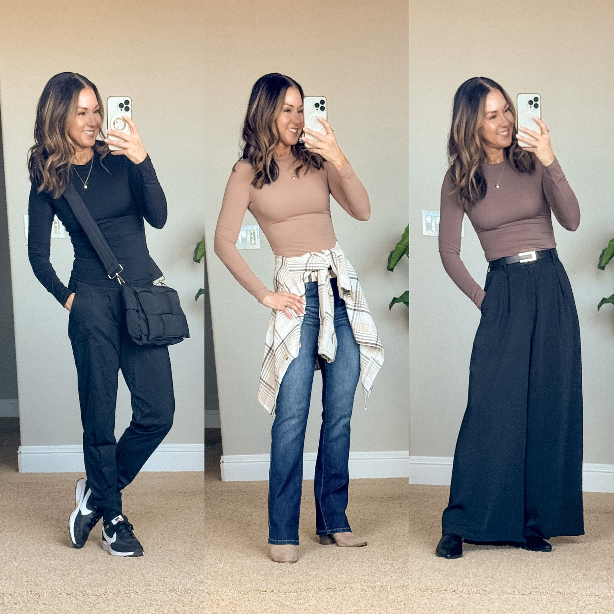 Everyday Outfit Inspo

I am wearing size XS long sleeve in the color black, taffy, & marsala. XS joggers in the color black. XS short trousers in the color black. My flannel is size S in the color light brown. I recommend sizing up by 1/2 on the black mules. my blazer is XXS!

All black outfit  workwear  Fall inspired  fall fashion  women's fashion  trendy mom outfits  ageless  petite  petite friendly  casual outfit  everyday wear  EverydayHolly  

#LTKStyleTip #LTKWorkwear #LTKSeasonal