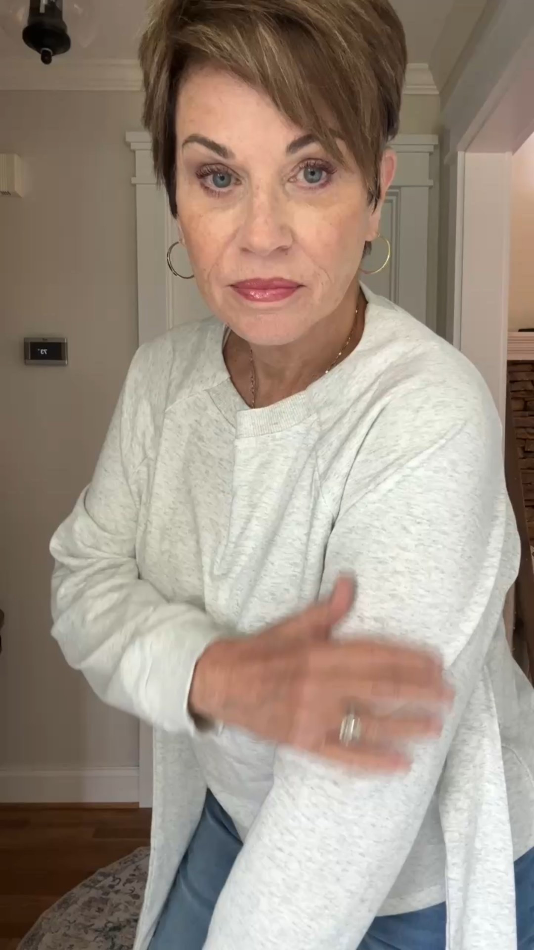 🍂 The perfect fall top that works with everything!
I loved it so much I grabbed it in three colors — khaki, black, and grey.

Today I’m styling it two ways:
✨ With my go-to jeans for a classic casual look
✨ With camo cargos from Walmart and cream booties for a fun fall vibe

#LTKOver40 #LTKSeasonal #LTKMidsize