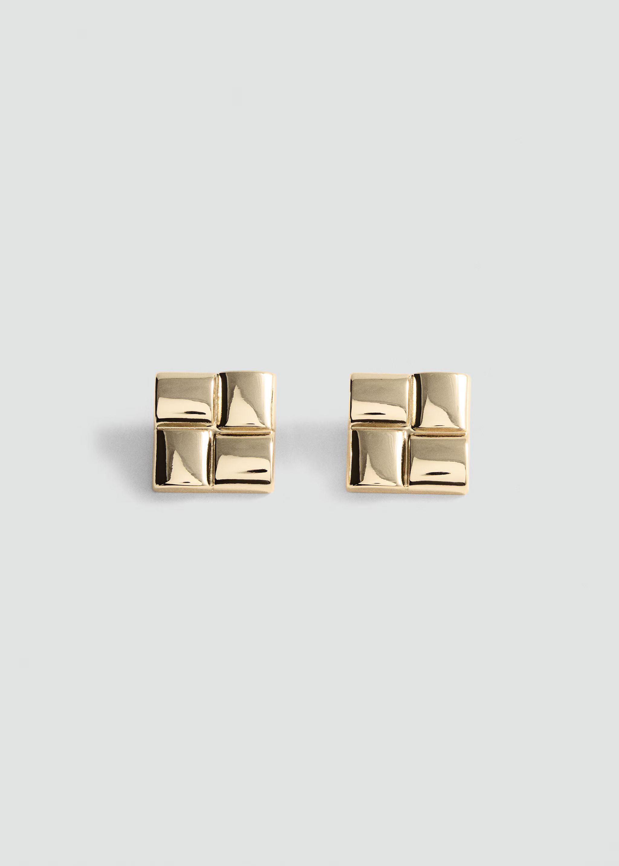 Earrings with geometric relief  - Woman | MANGO United Kingdom | MANGO (UK)